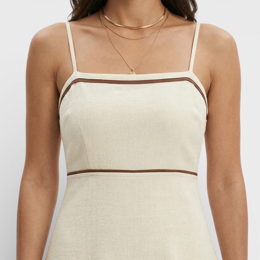 Robe Vacances Brodée Bretelles Femme