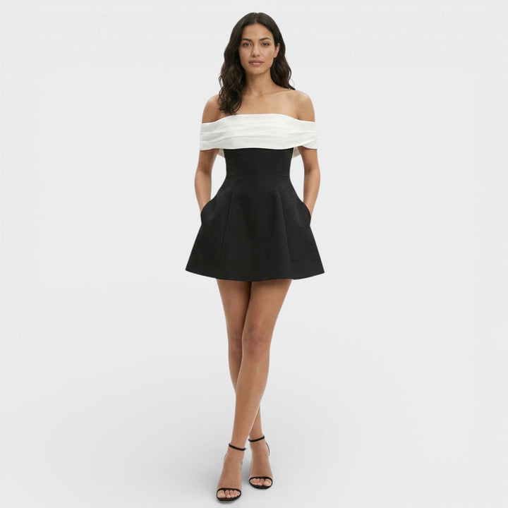 Robe Mini Bardot Élégante Femme