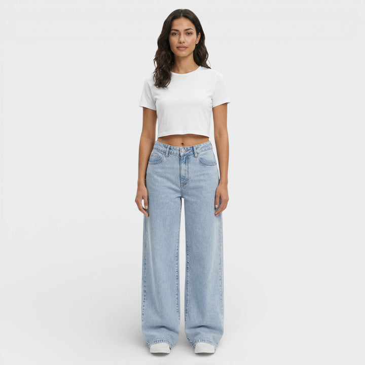 Jean Droit Taille Haute Femme
