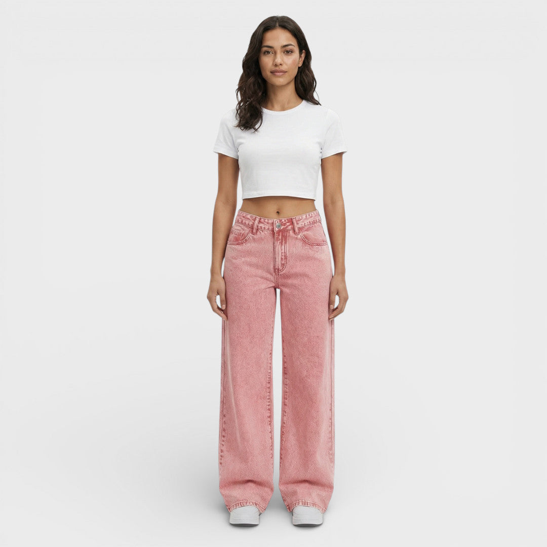 Jean Droit Taille Haute Femme