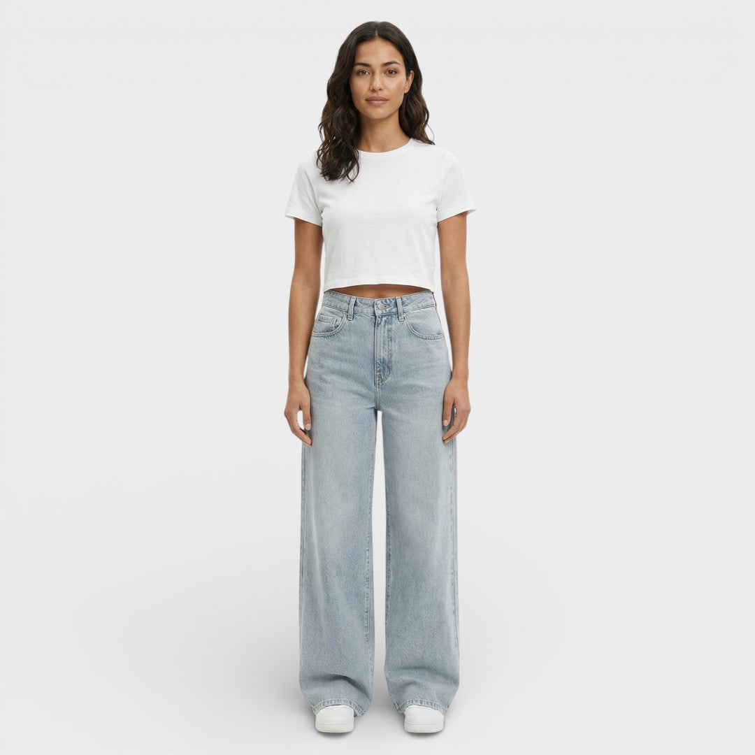 Jean Droit Taille Haute Femme
