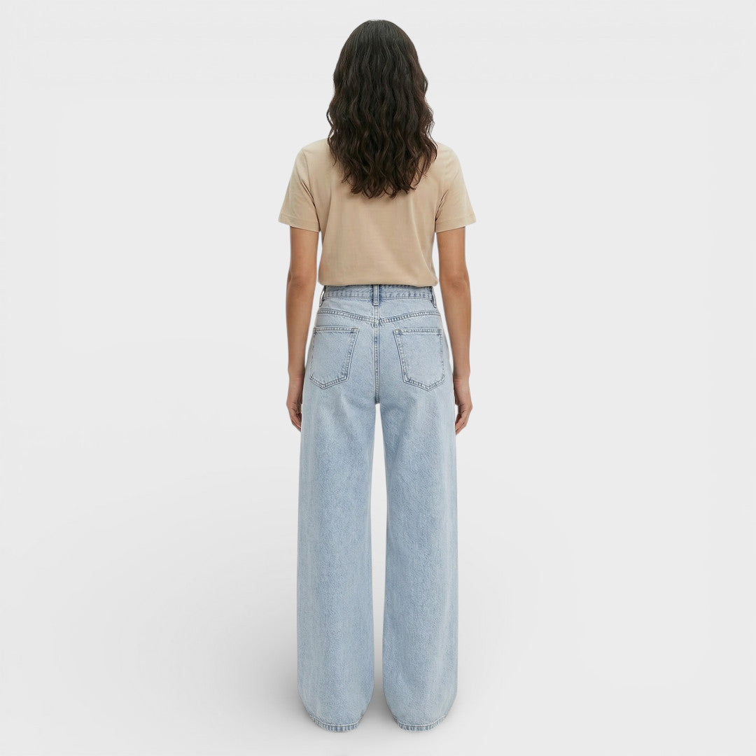 Jean Droit Taille Haute Femme