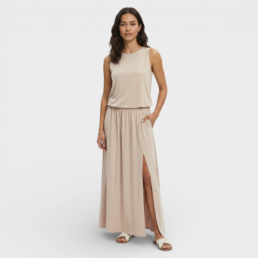 Robe Longue Femme Sans Manches