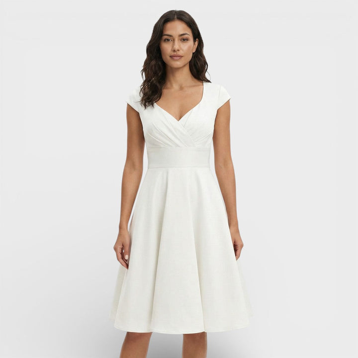 Robe Midi Rose Rétro Cocktail