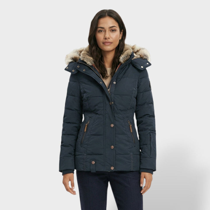 Veste Teddy Capuche Fermeture Éclair Femme