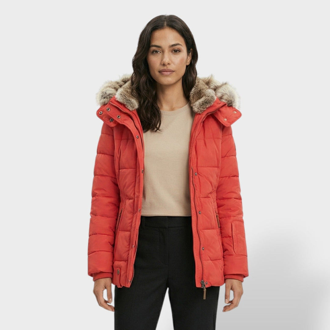 Veste Teddy Capuche Fermeture Éclair Femme