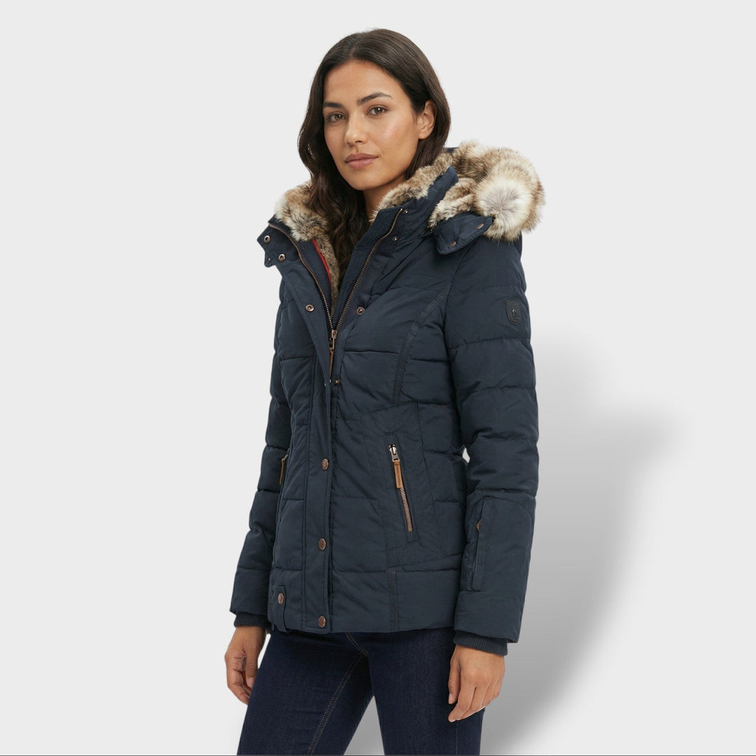 Veste Teddy Capuche Fermeture Éclair Femme