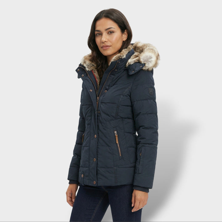 Veste Teddy Capuche Fermeture Éclair Femme
