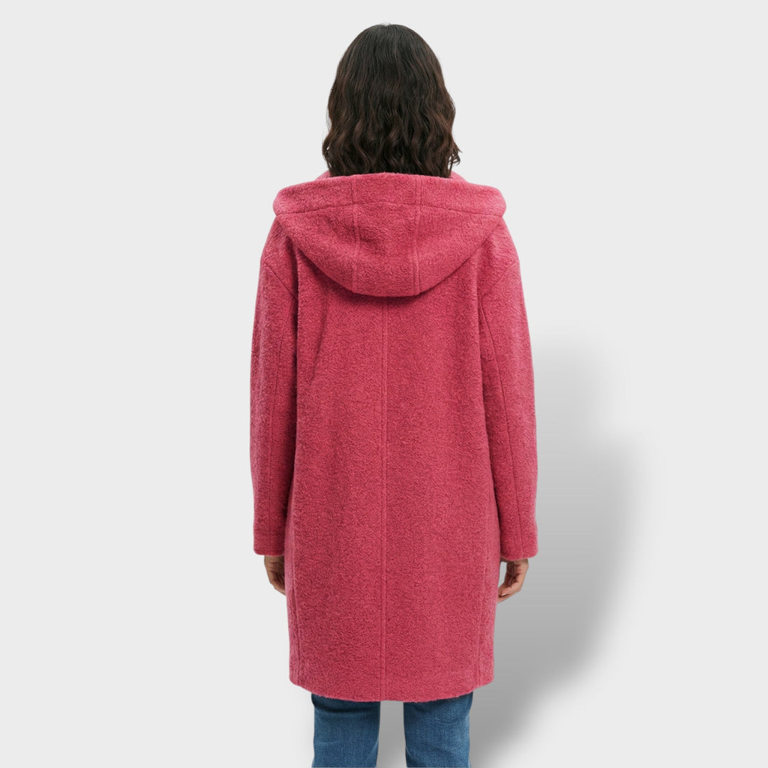 Manteau Long Laine Capuche Femme