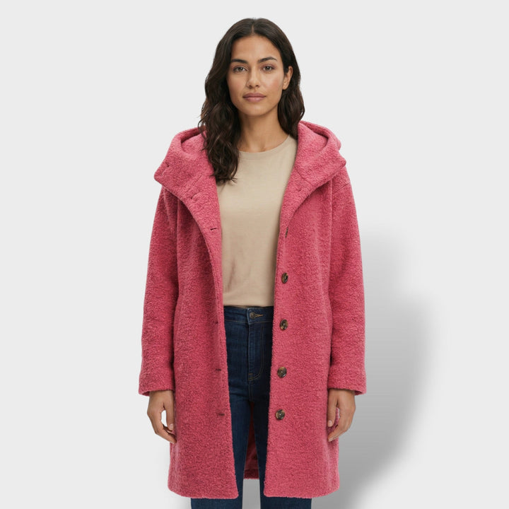 Manteau Long Laine Capuche Femme