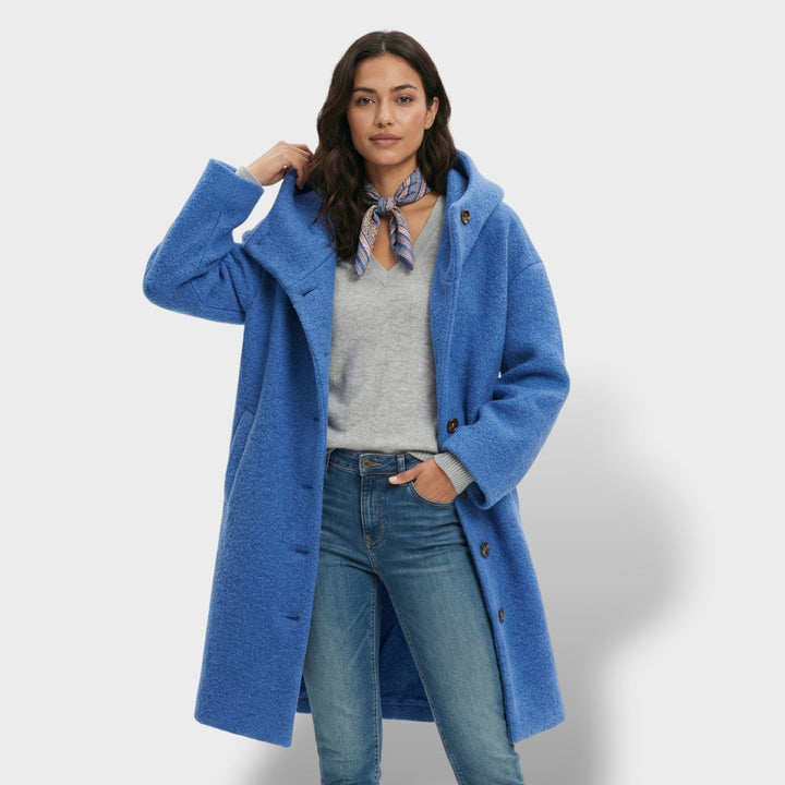 Manteau Long Laine Capuche Femme