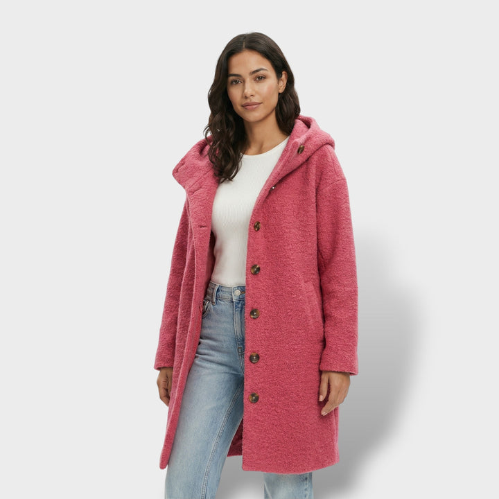 Manteau Long Laine Capuche Femme