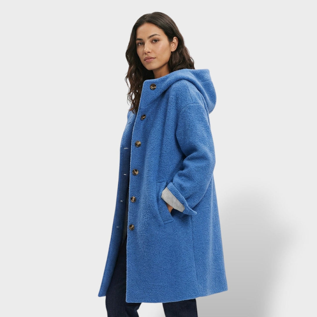 Manteau Long Laine Capuche Femme