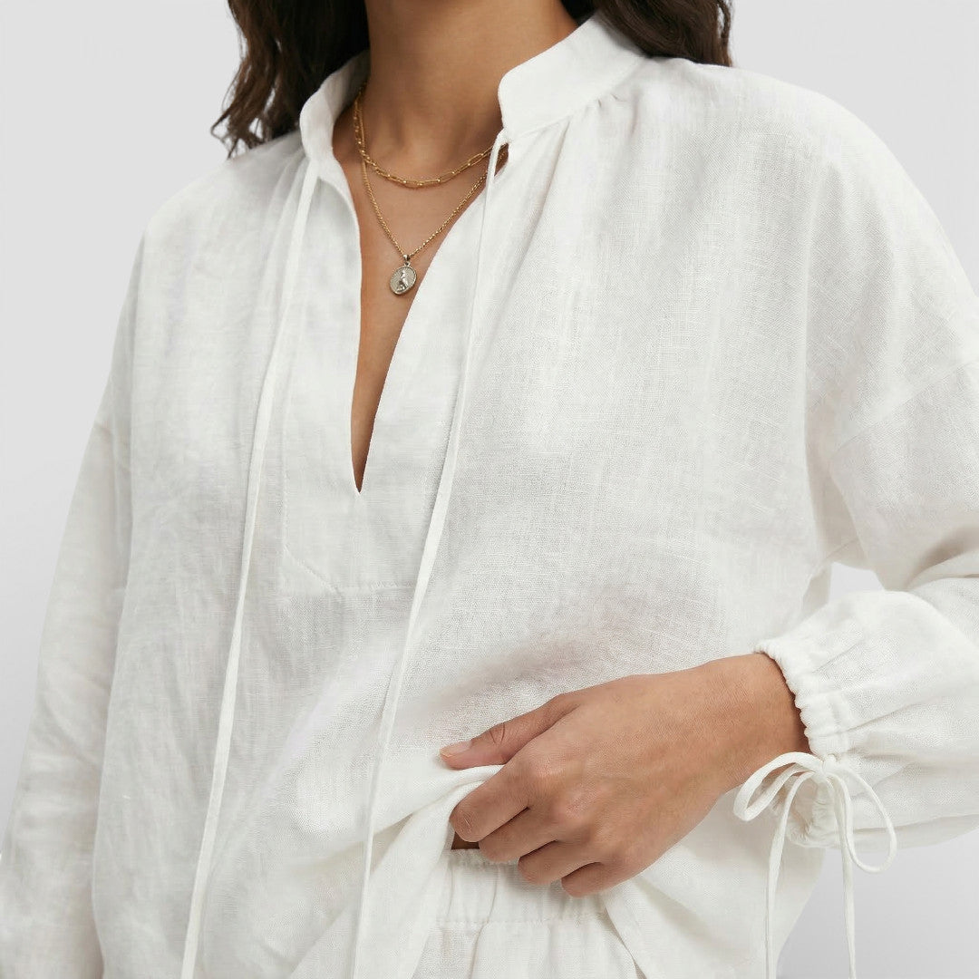 Ensemble Blanc Femme Blouse Shorts