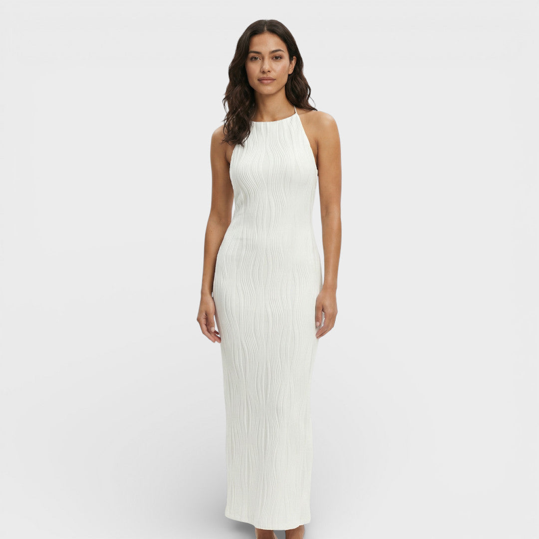 Robe Longue Froncée Femme Soirée