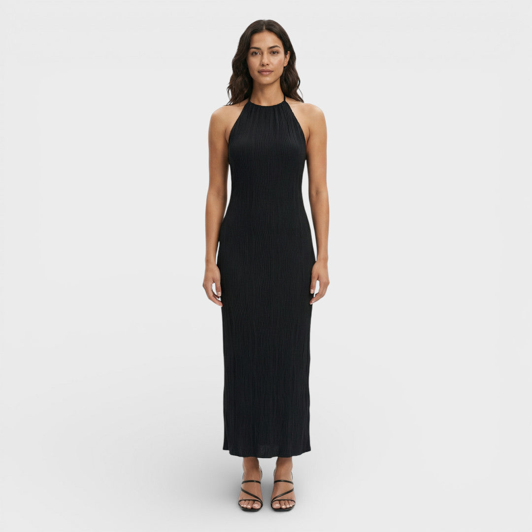 Robe Longue Froncée Femme Soirée
