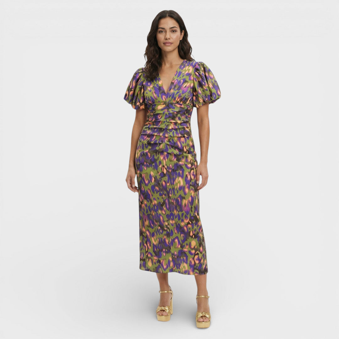 Robe Longue Femme Manches Bouffantes