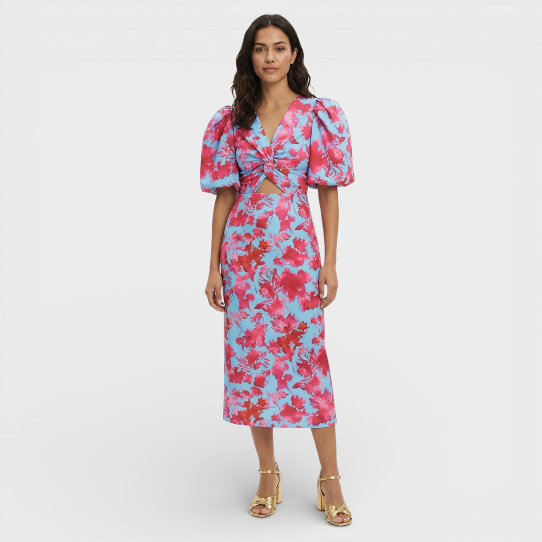 Robe Longue Femme Manches Bouffantes