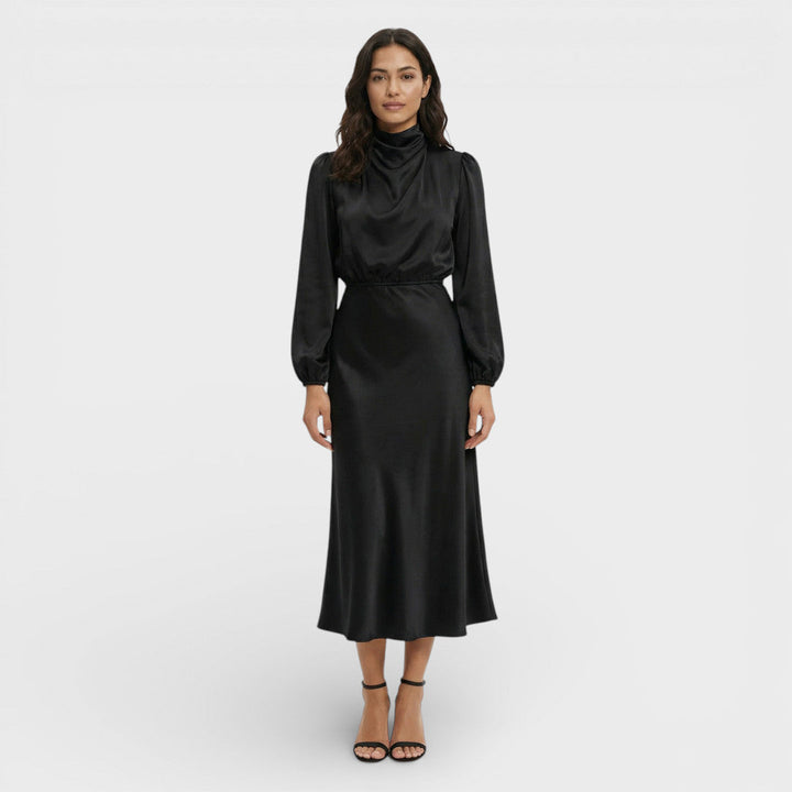 Robe Midi Femme Col Haut