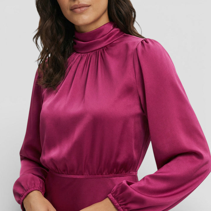 Robe Midi Femme Col Haut