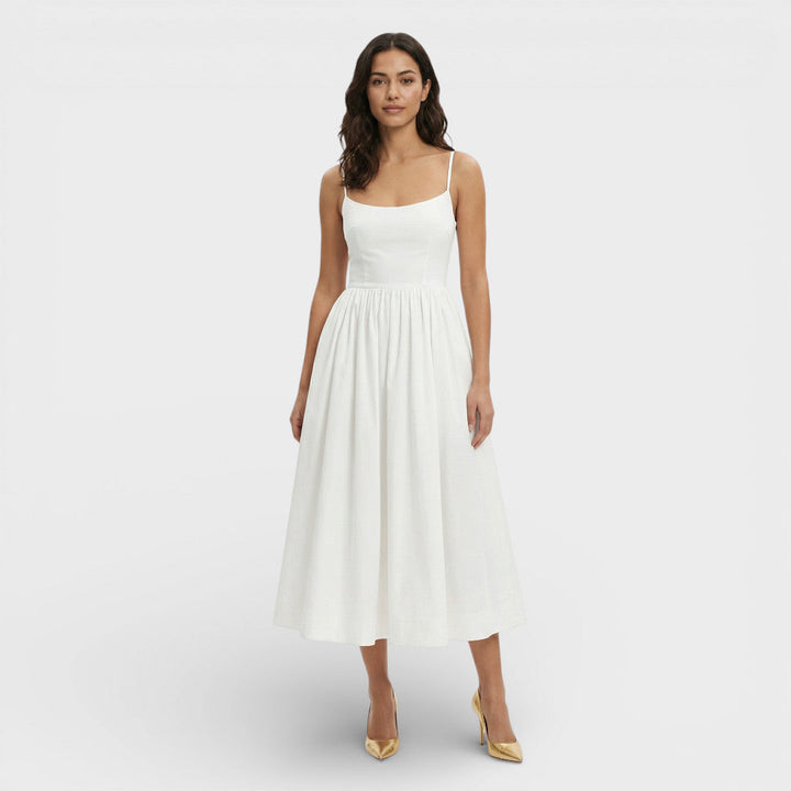 Robe Midi Femme Bretelles Ligne A