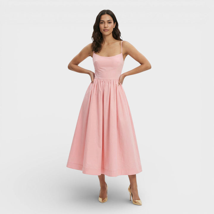 Robe Midi Femme Bretelles Ligne A