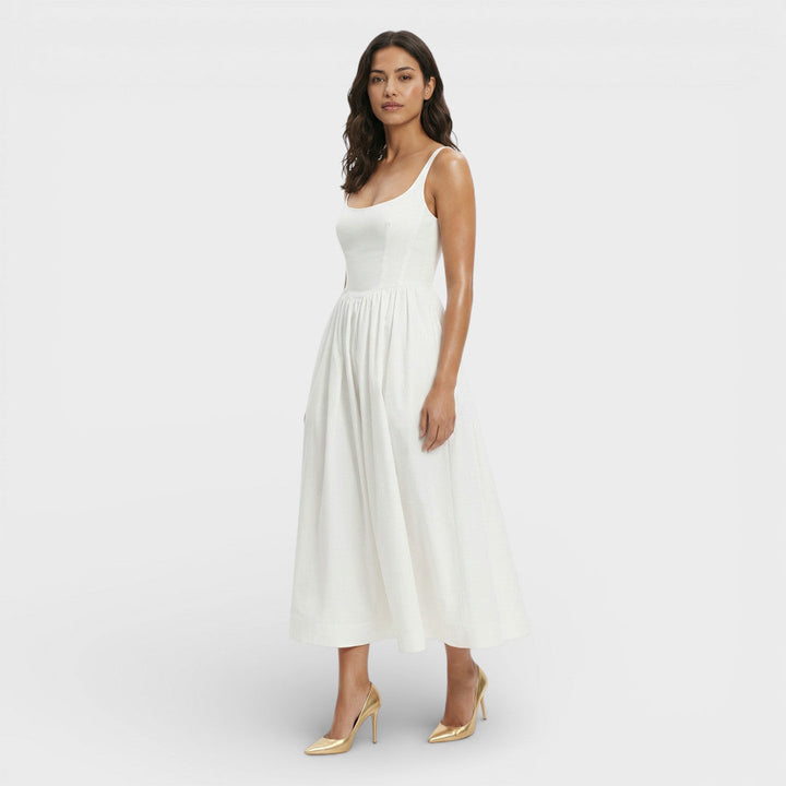 Robe Midi Femme Bretelles Ligne A