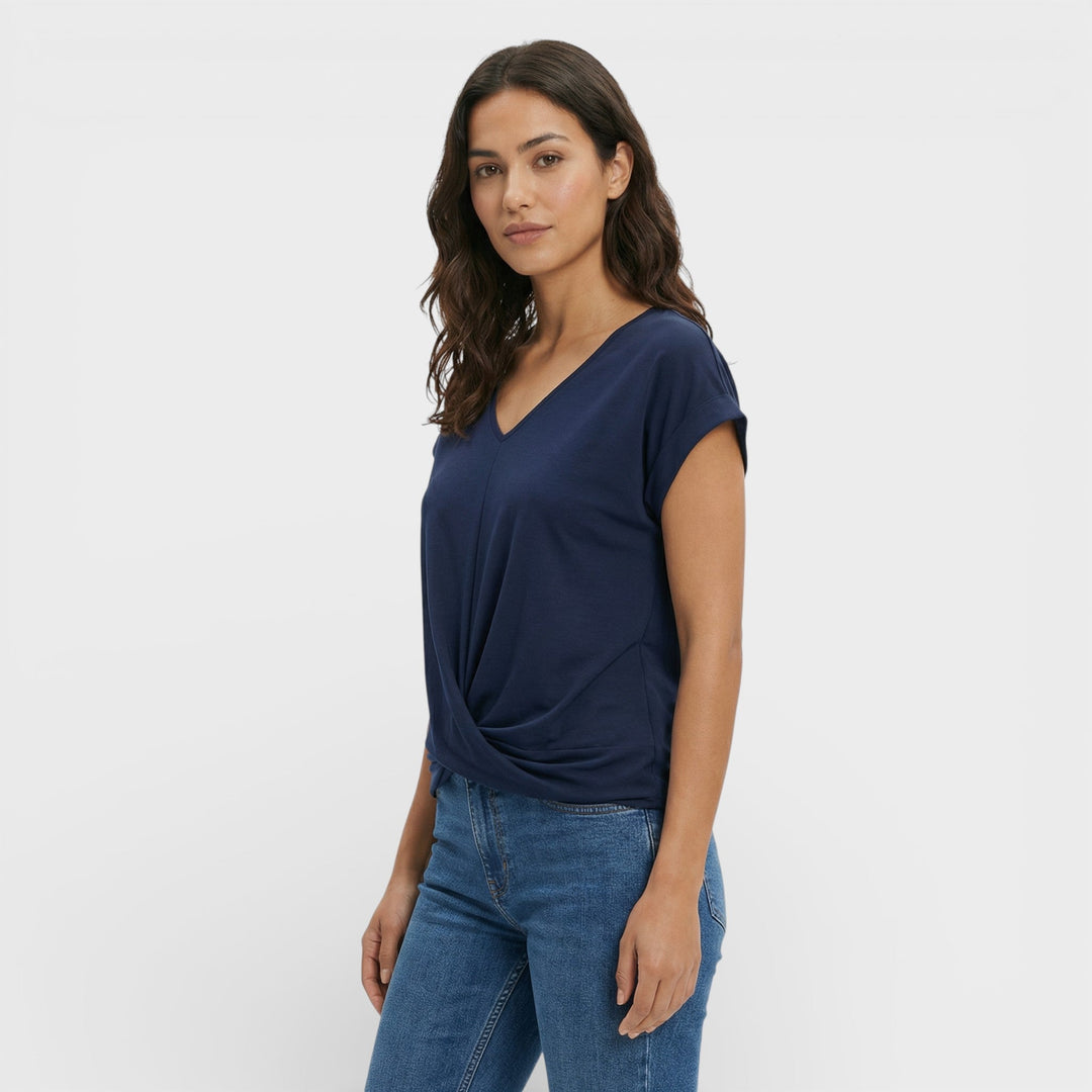 T-shirt Décolleté V Effet Gainant Femme
