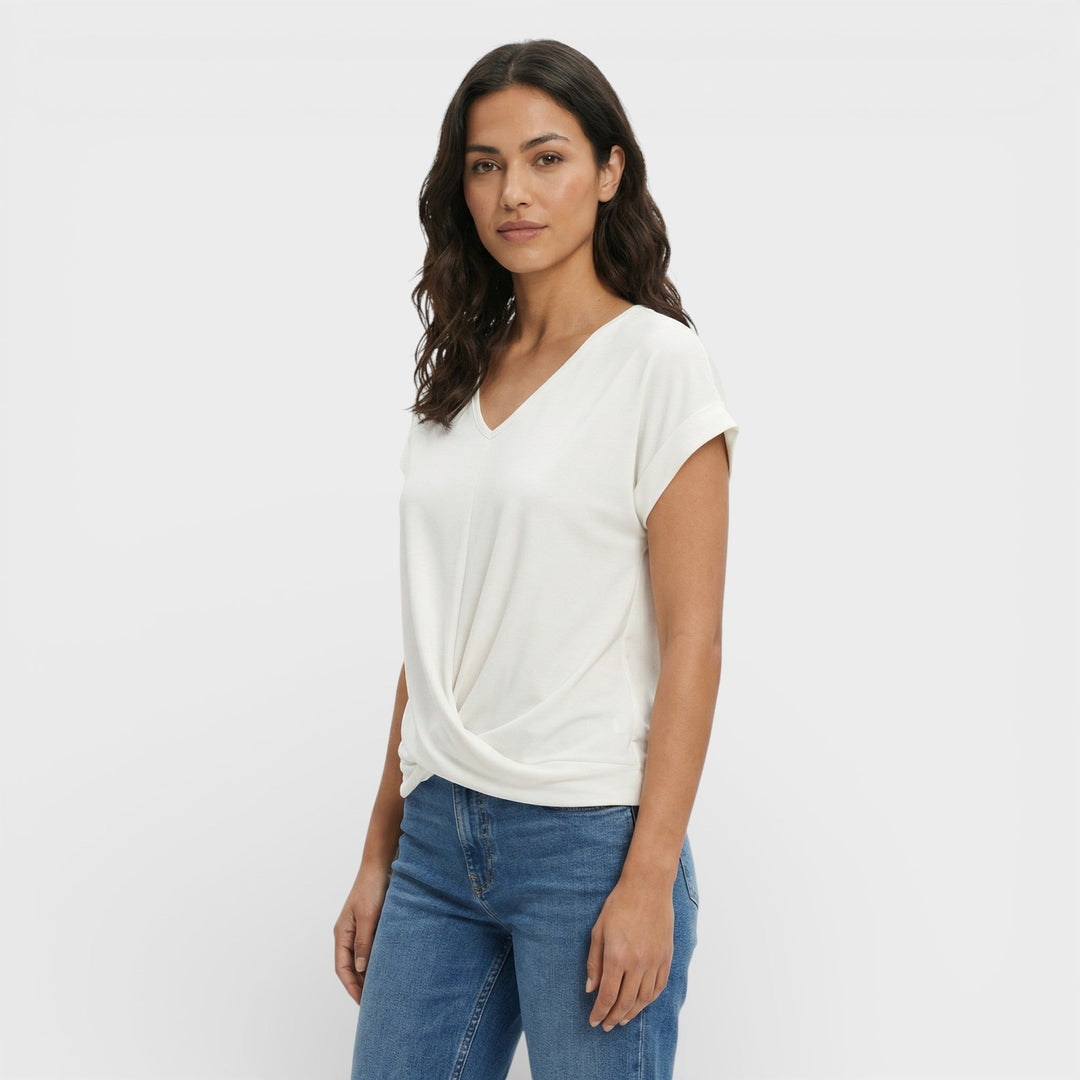 T-shirt Décolleté V Effet Gainant Femme
