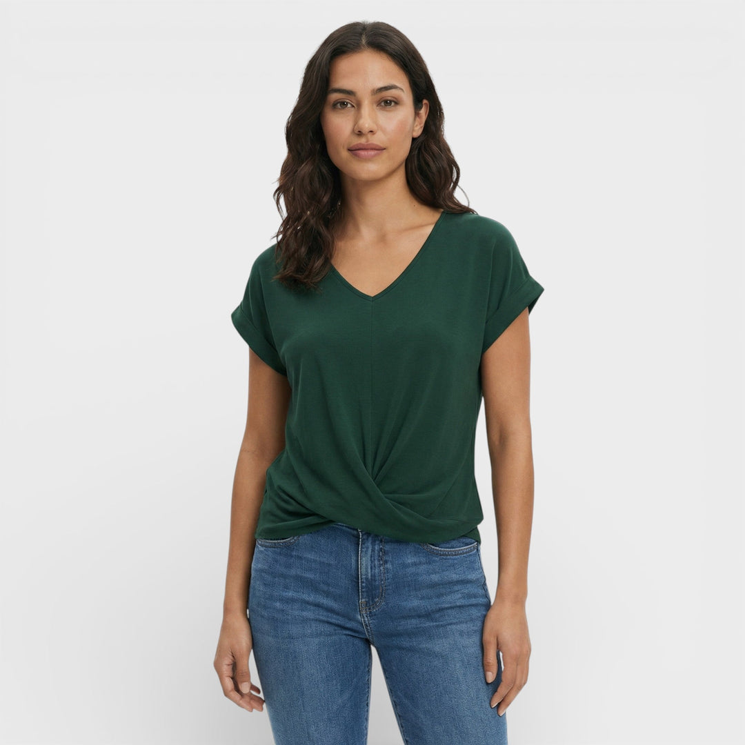 T-shirt Décolleté V Effet Gainant Femme