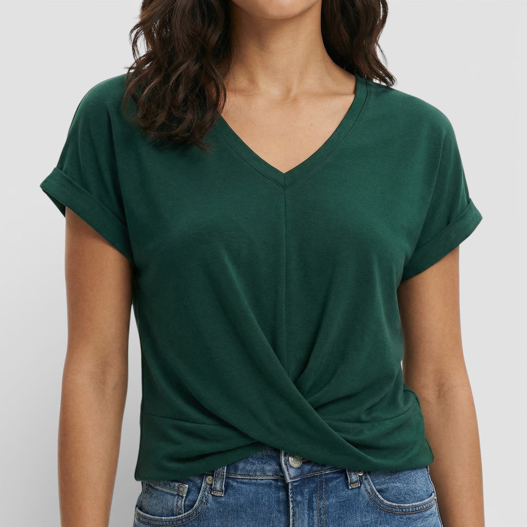 T-shirt Décolleté V Effet Gainant Femme