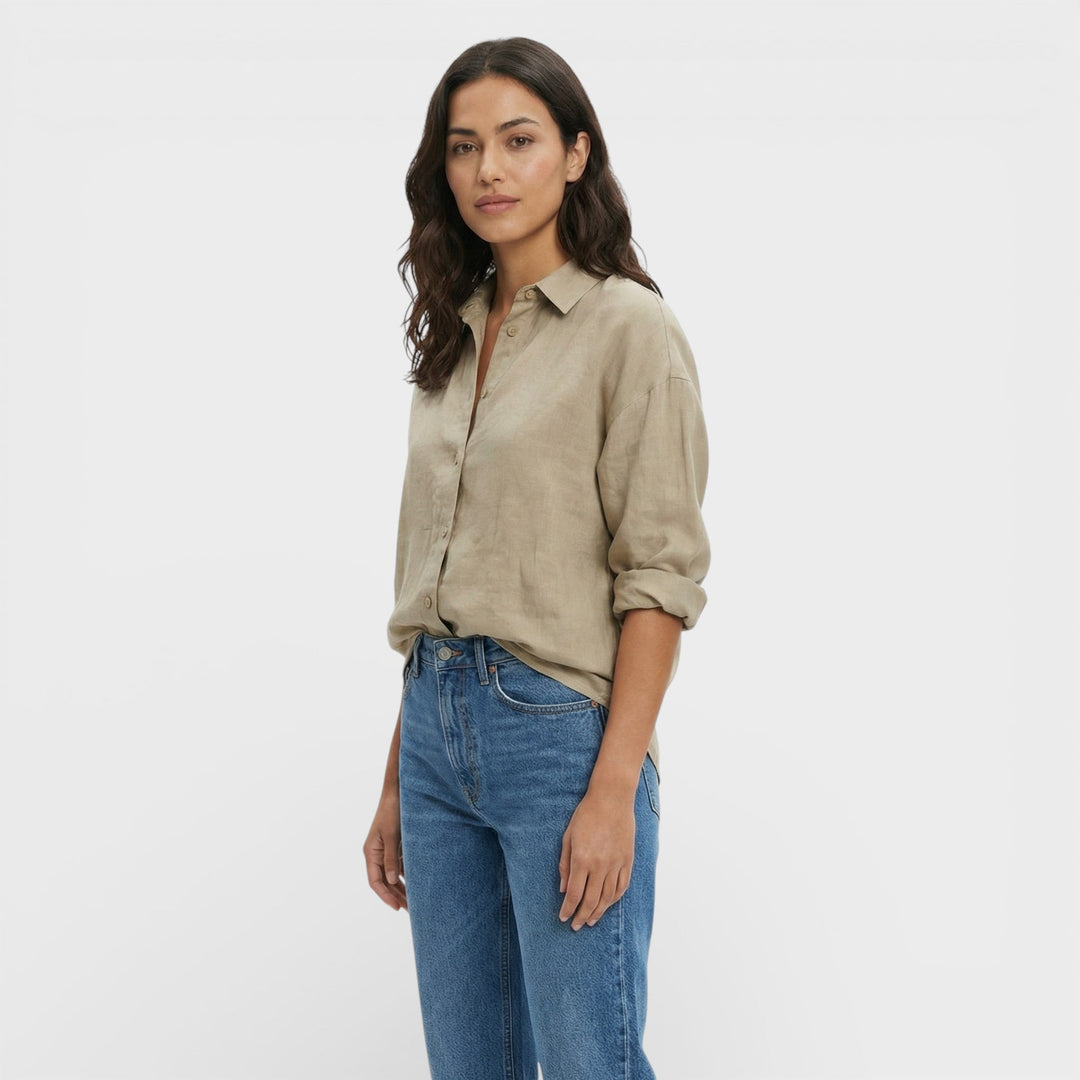 Chemise Plissée Légère Femme Élégante