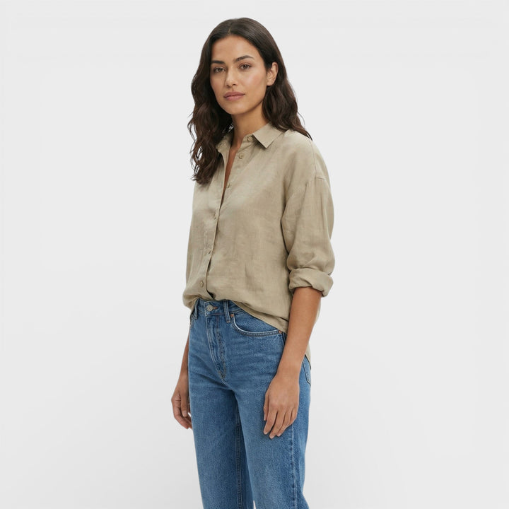 Chemise Plissée Légère Femme Élégante