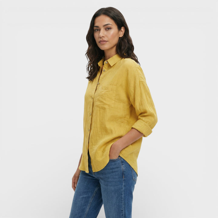 Chemise Plissée Légère Femme Élégante