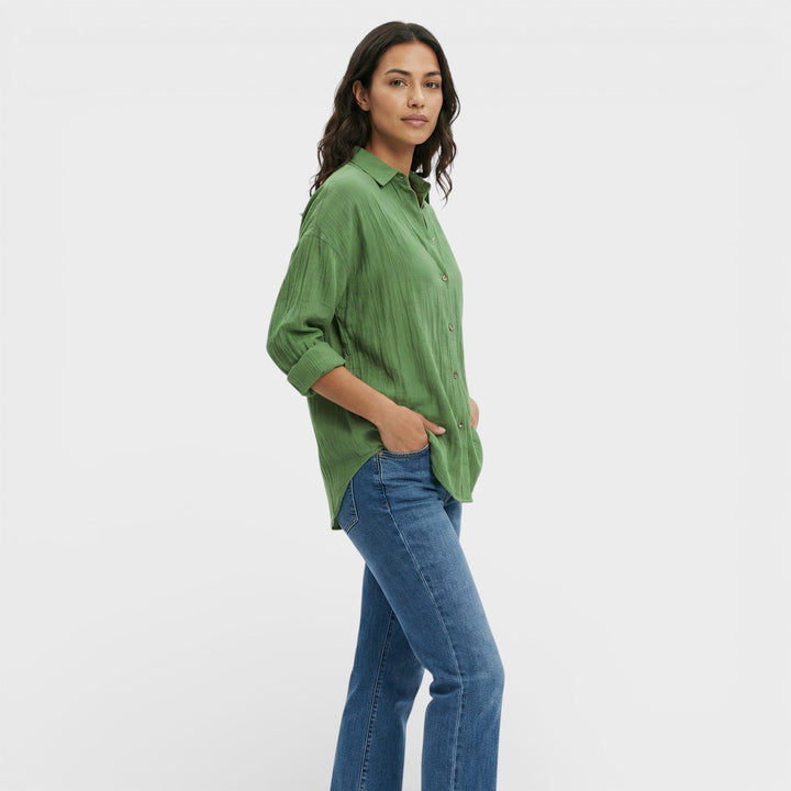 Chemise Plissée Légère Femme Élégante