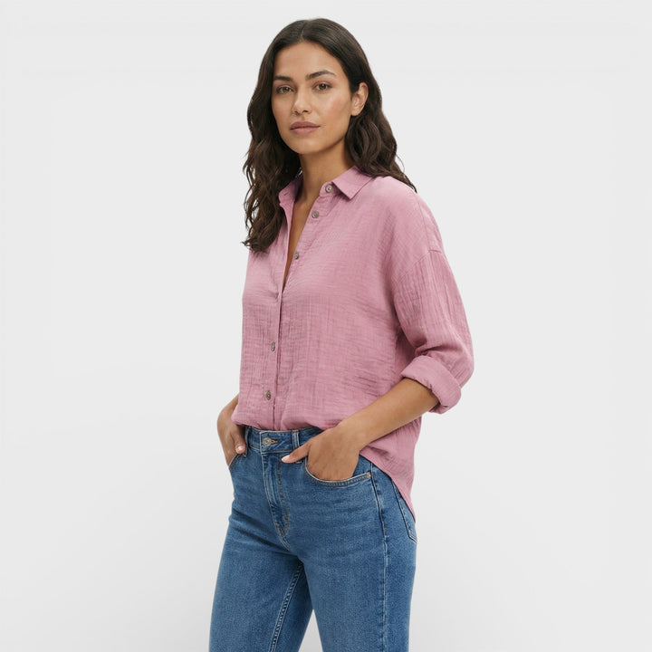 Chemise Plissée Légère Femme Élégante