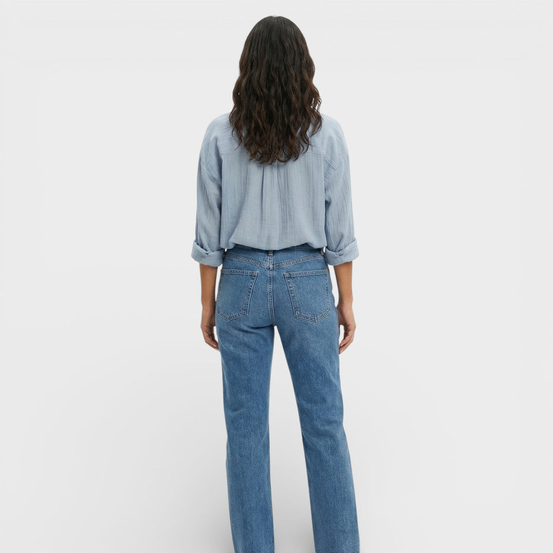 Chemise Plissée Légère Femme Élégante