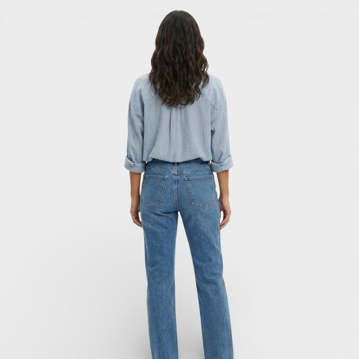 Chemise Plissée Légère Femme Élégante