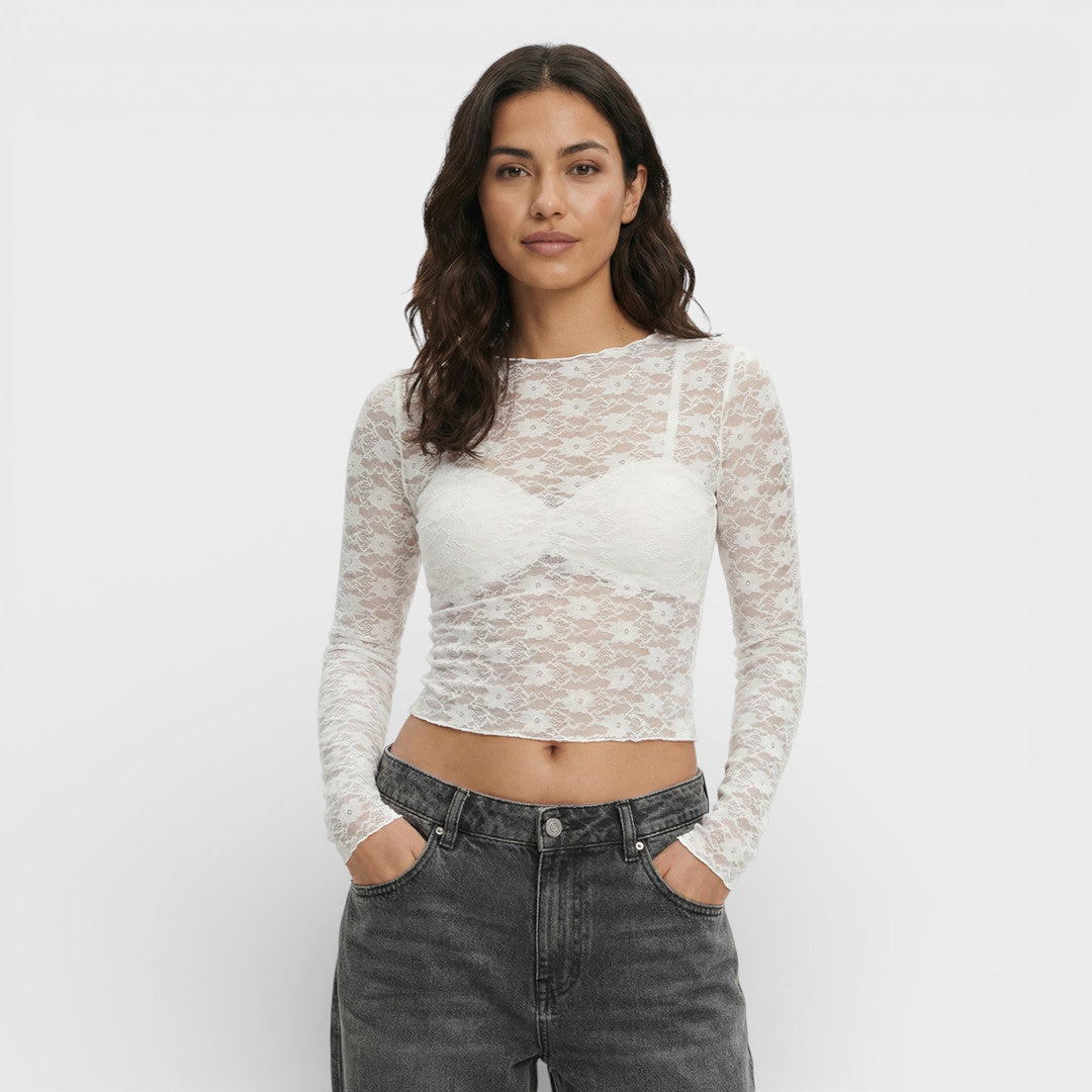 Top Dentelle Transparent Femme