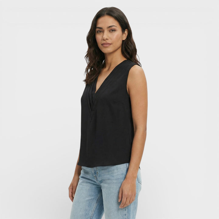 Blouse Sans Manches Élégante Femme
