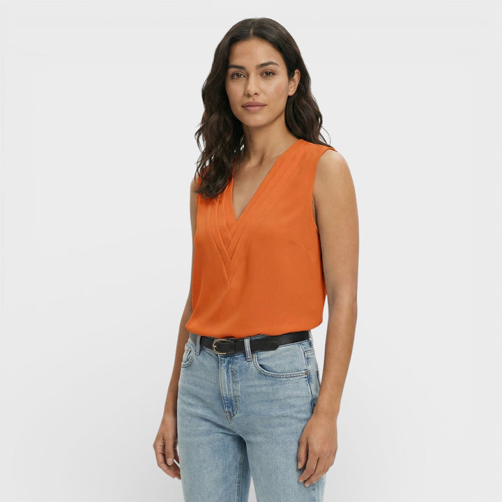 Blouse Sans Manches Élégante Femme