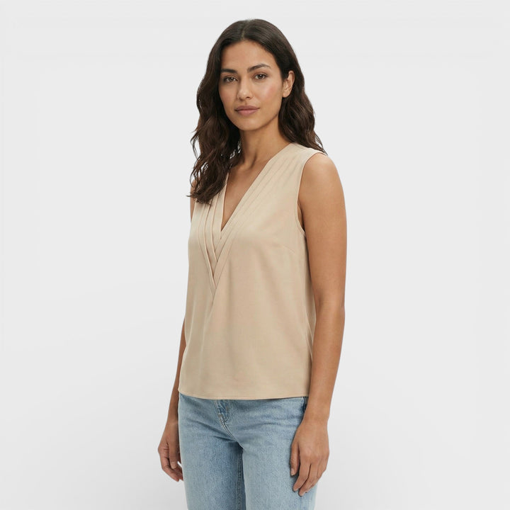Blouse Sans Manches Élégante Femme