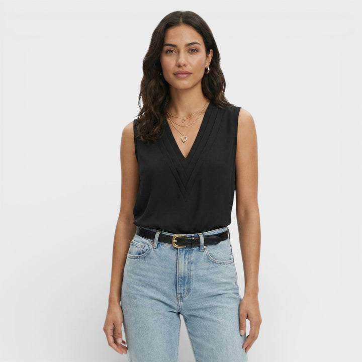 Blouse Sans Manches Élégante Femme