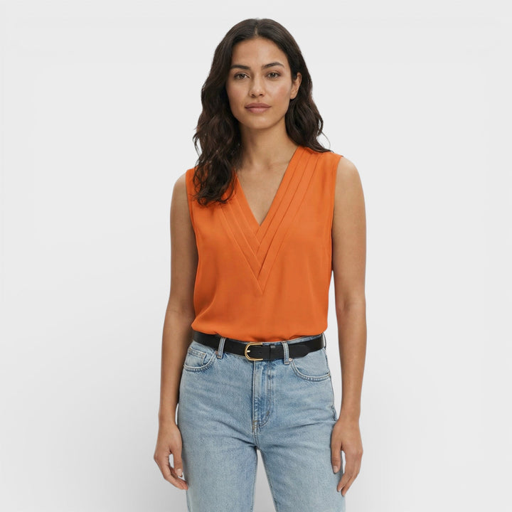 Blouse Sans Manches Élégante Femme