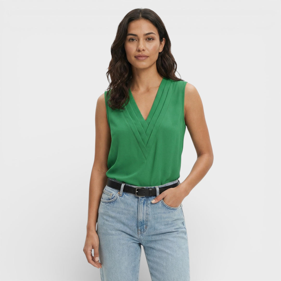 Blouse Sans Manches Élégante Femme