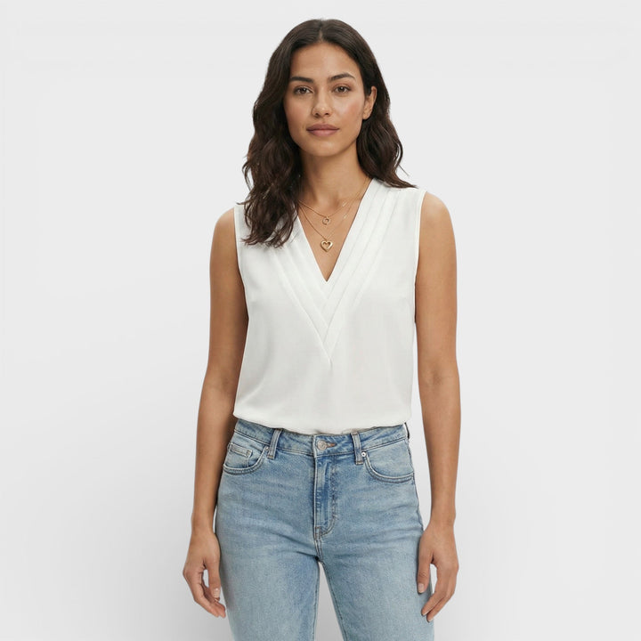 Blouse Sans Manches Élégante Femme