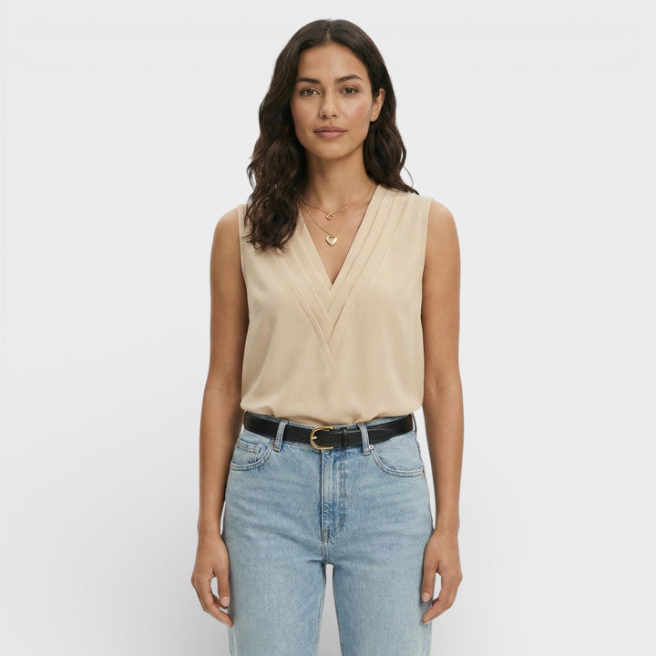 Blouse Sans Manches Élégante Femme