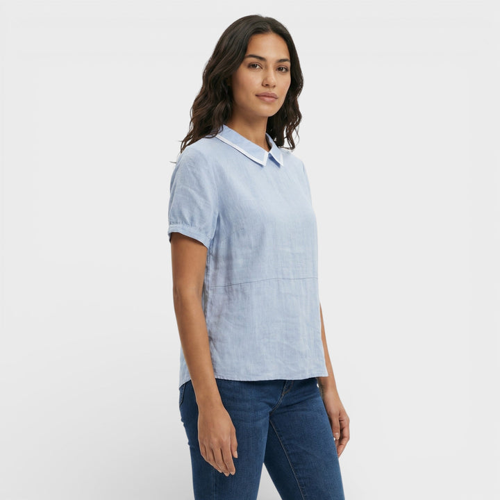 Blouse Manche Courte Col Rond Femme