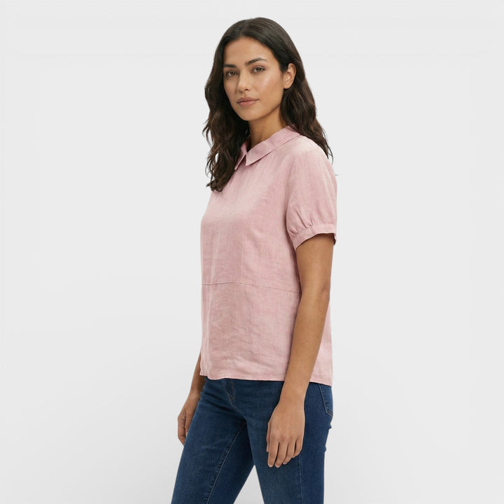 Blouse Manche Courte Col Rond Femme