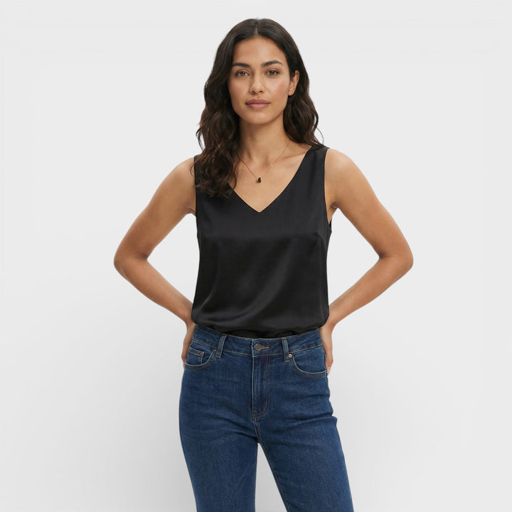 Top Décolleté V Femme Élégant